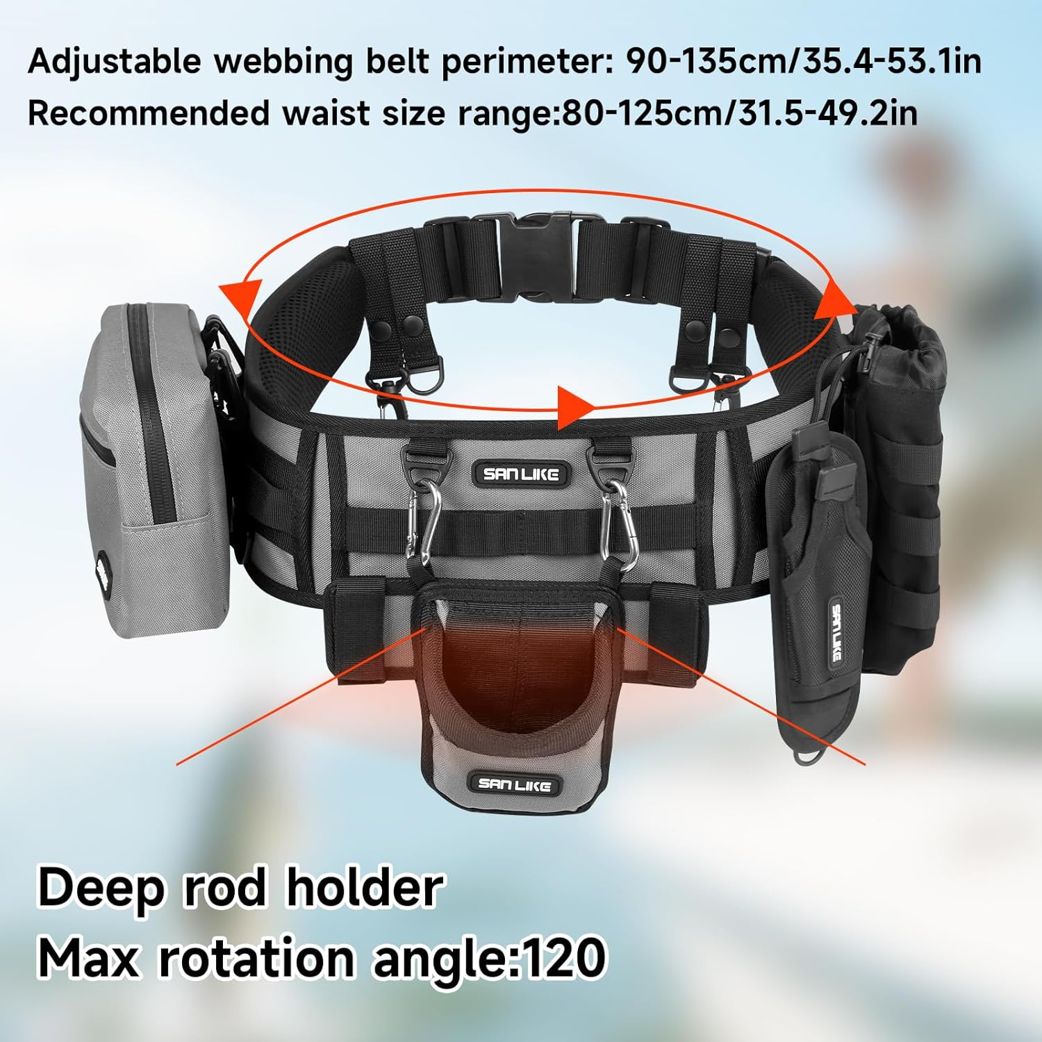 SANLIKE Fishing Belt Rod Holde - Fishing Rod Fly avaliação e preço