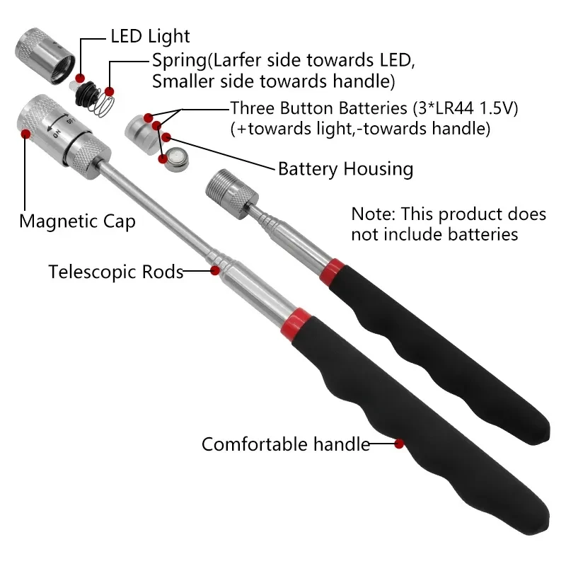Telescopic Magnetic Pen with L - Fishing Rod Travel avaliação e preço