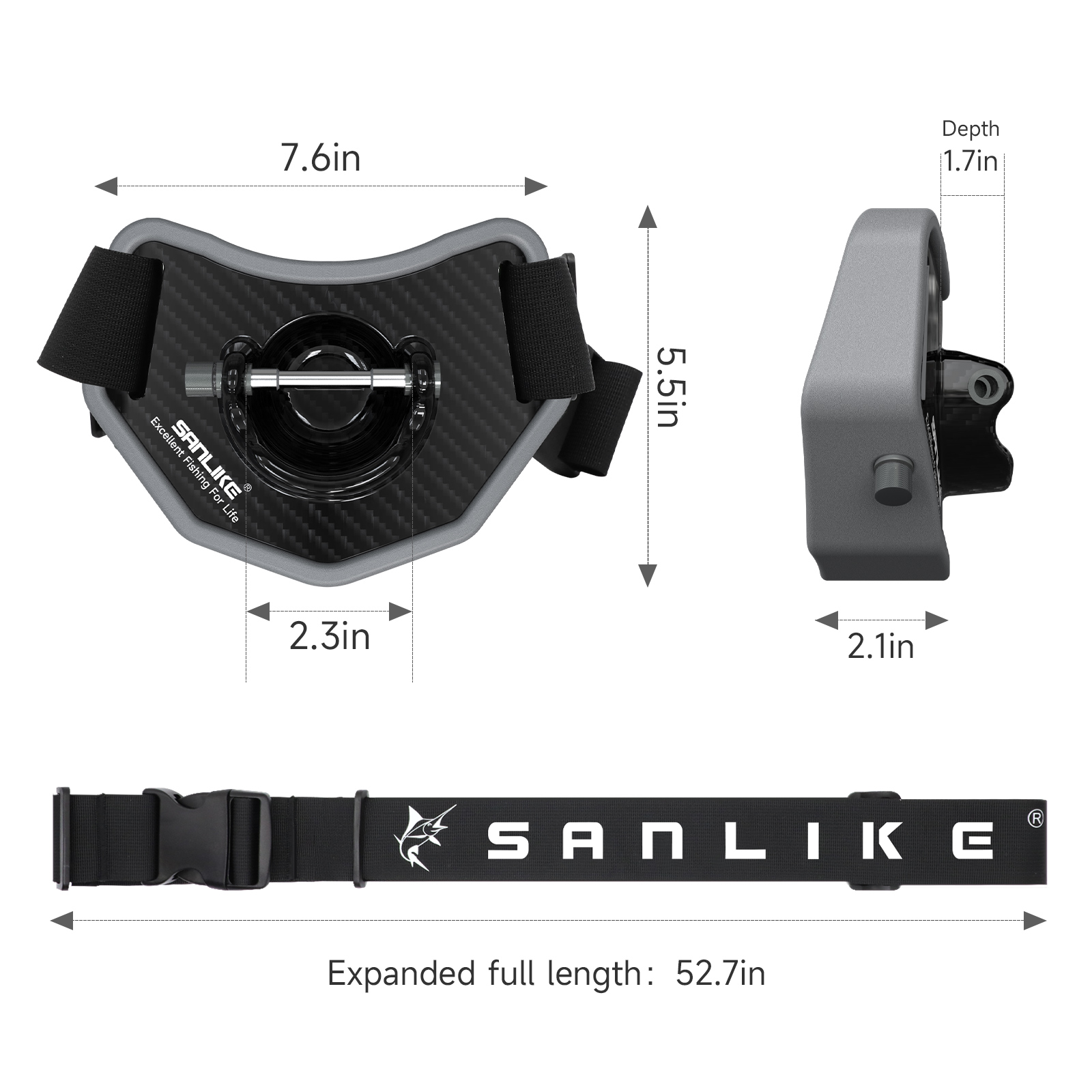 SANLIKE Fishing Fighting Belt  - Fishing Rod Carbon Fiber avaliação e preço