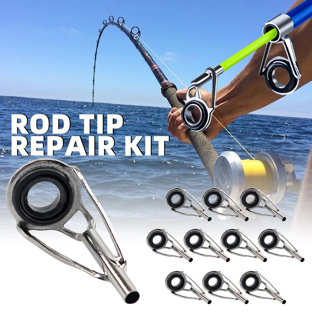 Rod Tip Repair Kit 10pcs Fishi - Fishing Rod Guide Replacement avaliação e preço