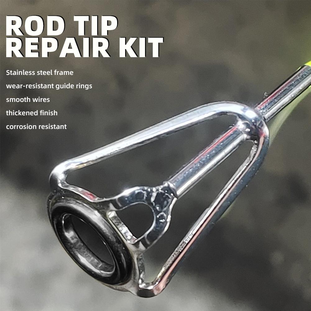 Rod Tip Repair Kit 10pcs Fishi - Fishing Rod Guide Replacement avaliação e preço