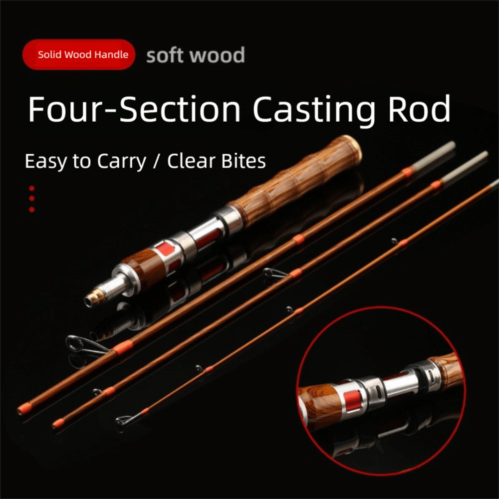 2025 4 Sections Spinning Fishi - Fishing Rod Carbon Fiber avaliação e preço