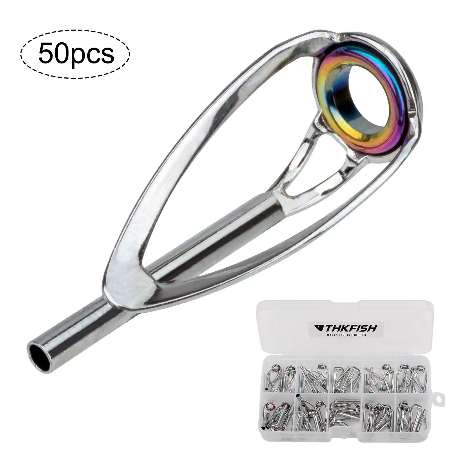 50pcs Fishing Rod Tip Top Repa - Fishing Rod Tip Replacement avaliação e preço
