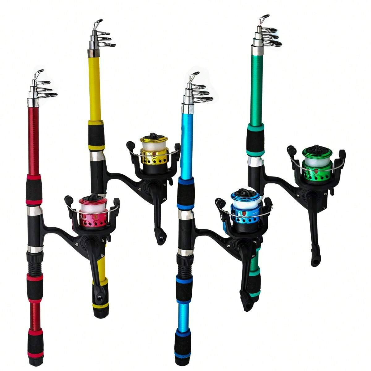 Fishing Pole Set Full Kits Wit - Fishing Rod Spinning avaliação e preço