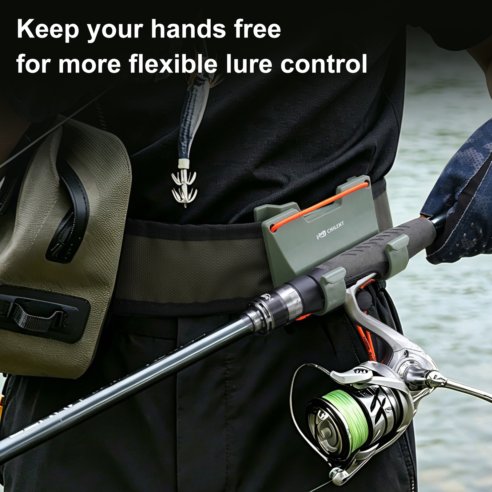 Outdoor Belt Clip Rod Holder H - Fishing Rod Fly avaliação e preço