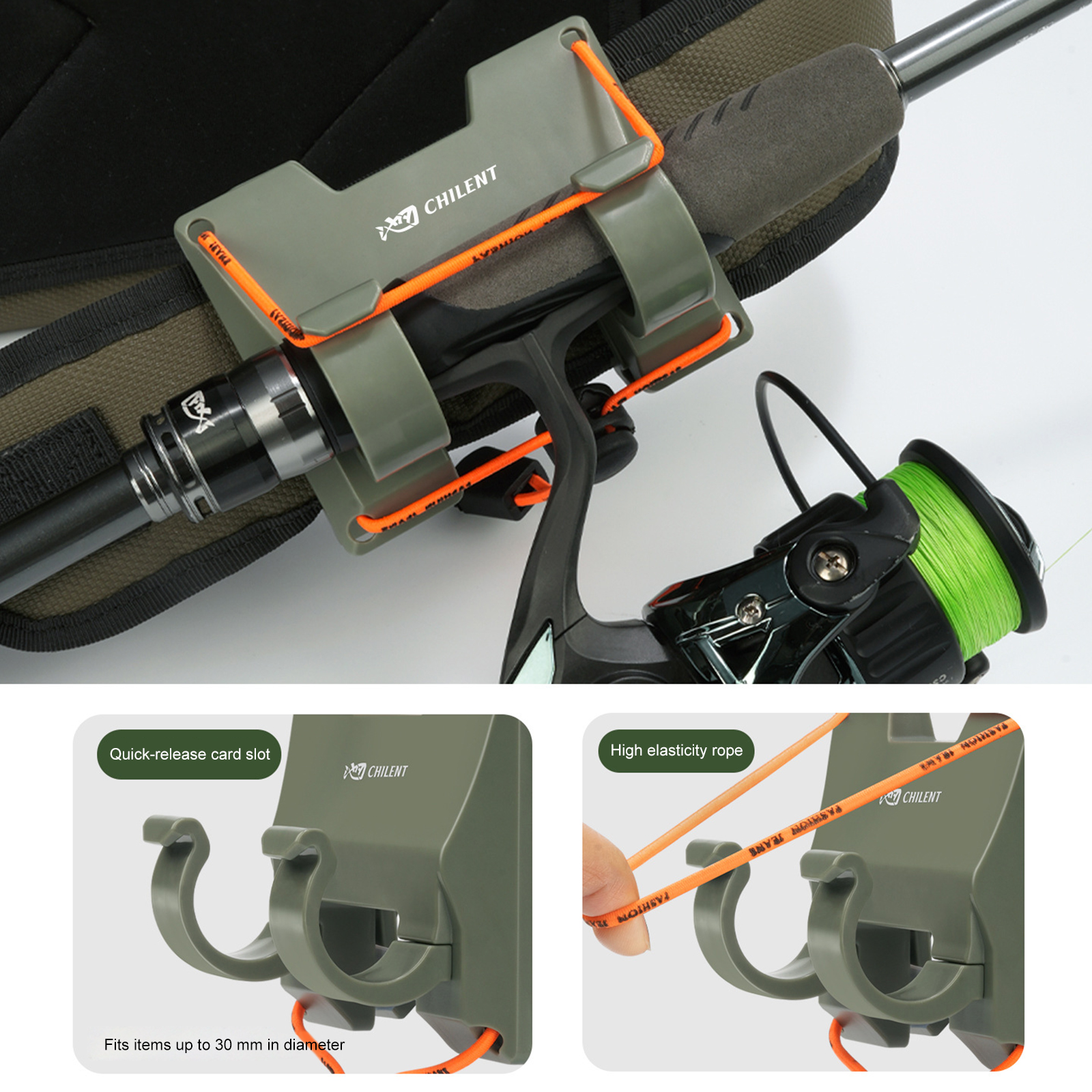 Outdoor Belt Clip Rod Holder H - Fishing Rod Fly avaliação e preço